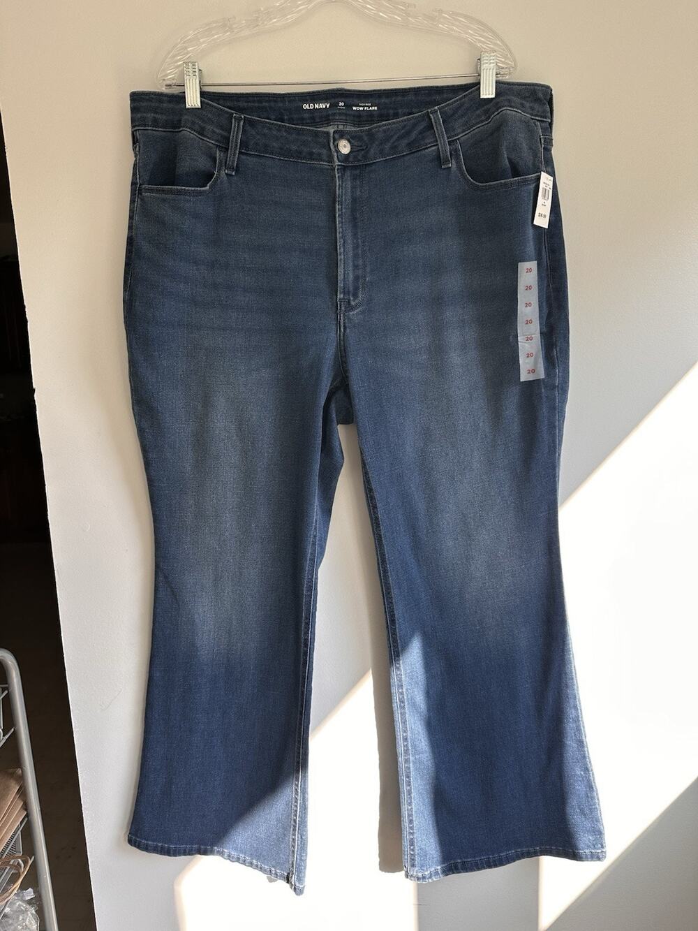 Old Navy Women’s Size 20S Short High Rise Wow Flare Jeans NEW Dark Wash